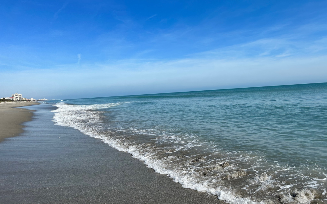 my feet on the edge of the ocean