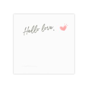 Hello Love! Lunch Box Love Notes- Pink post it version