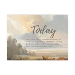 Today I Will... Colorful Matte Landscape Canvas- Stretched, 0.75"