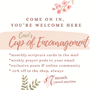 Coco's Cup of Encouragement- sample month